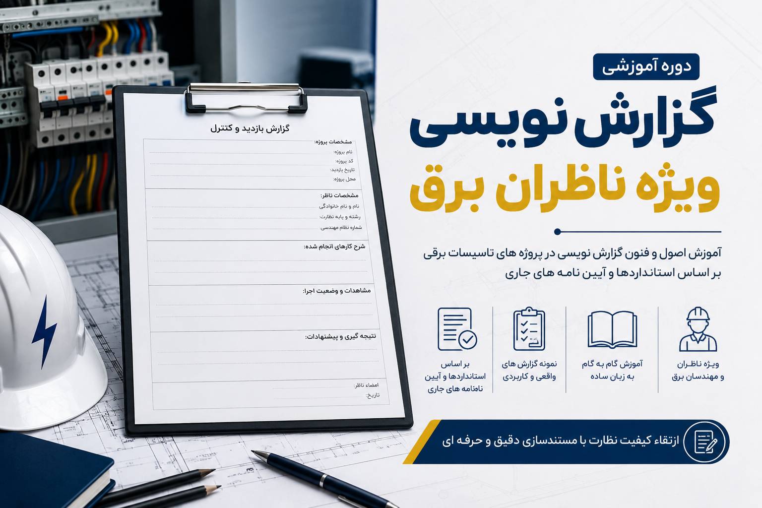 گزارش نویسی ویژه ناظران برق گزارش نویسی ویژه ناظران برق